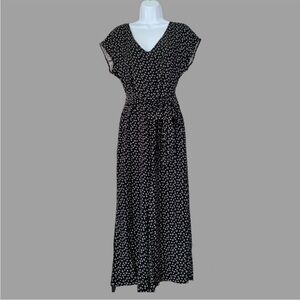 Chaps Wide Leg Floral Jumpsuit